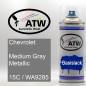 Preview: Chevrolet, Medium Gray Metallic, 15C / WA9285: 400ml Sprühdose, von ATW Autoteile West.